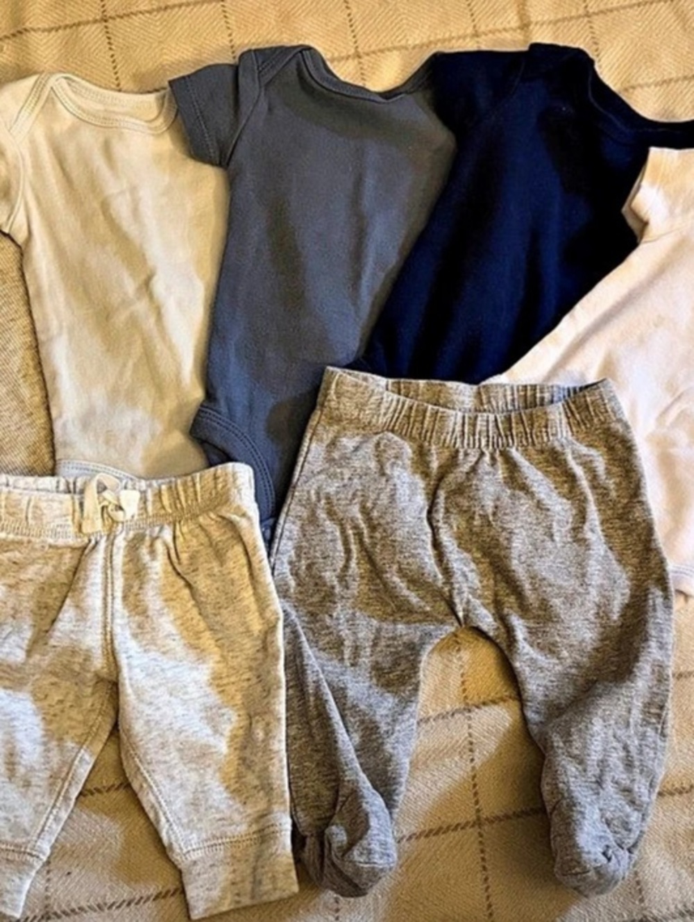 carter's Newborn Baby Matching Set Gray & Blue